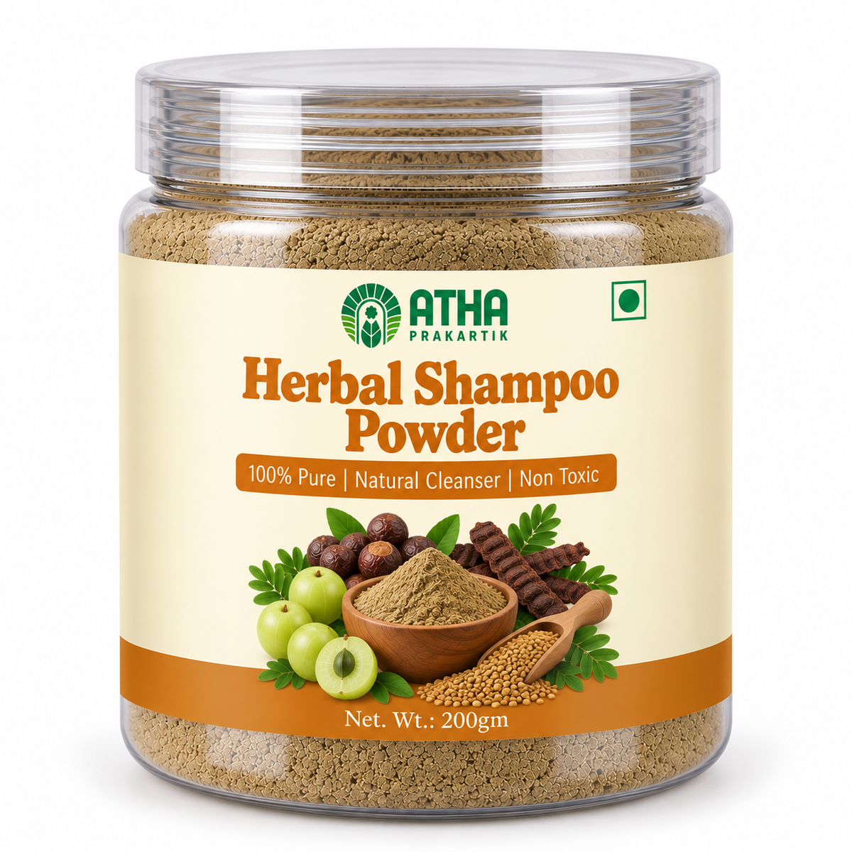 Atha Natural Herbal Shampoo Powder | Natural Hair and scalp Cleansing